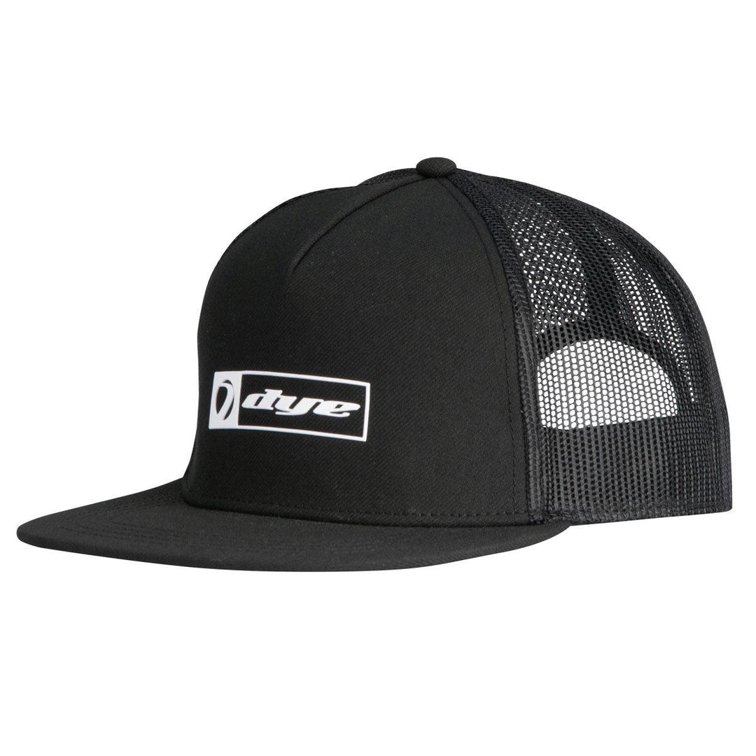 DYE HAT SQUARED TRUCKER BLACK/WHITE SNAP BACK