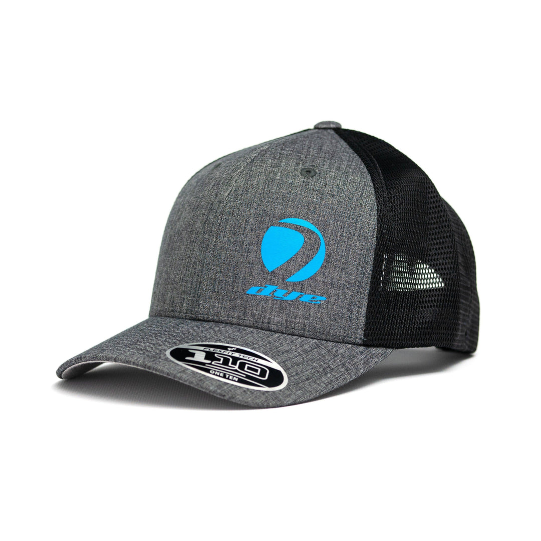 LOGO CAP FLEX FIT TRUCKER CHARCOAL / CYAN
